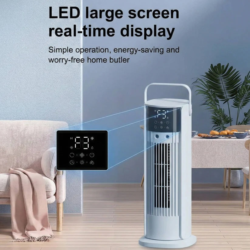 Portable Freestanding Air Cooler Fan with Mist Function & Digital Display - Ideal for Indoor Use