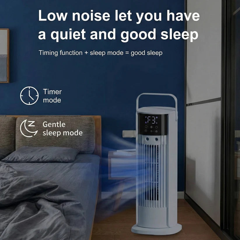 Portable Freestanding Air Cooler Fan with Mist Function & Digital Display - Ideal for Indoor Use