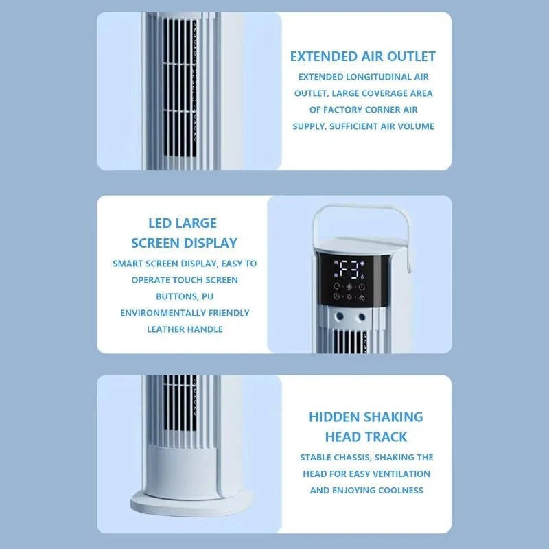 Portable Freestanding Air Cooler Fan with Mist Function & Digital Display - Ideal for Indoor Use
