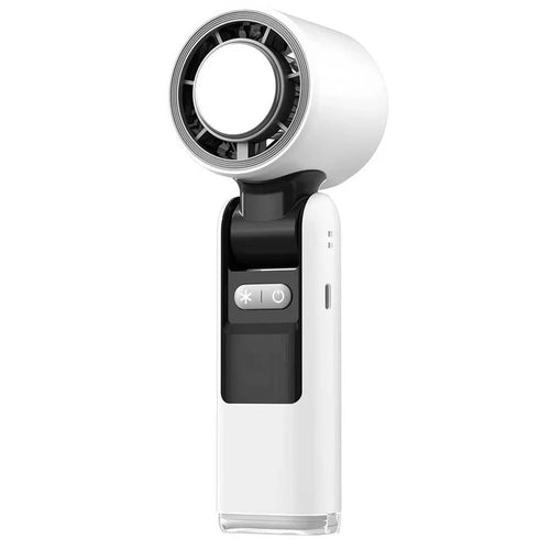 3-in-1 Rechargeable Handheld Fan with Flashlight & LED Battery Indicator - Portable Cooling Solution