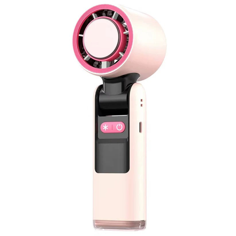 3-in-1 Rechargeable Handheld Fan with Flashlight & LED Battery Indicator - Portable Cooling Solution