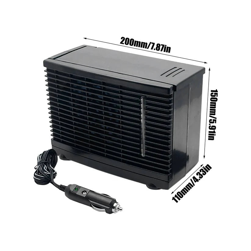 12V Portable Car Air Cooler - Low Power, Quiet Operation with Cold Water Tank for Ultimate Comfort