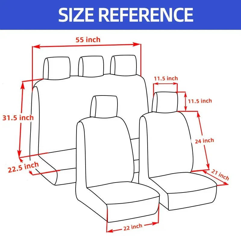 Premium Waterproof Car Seat Covers - 5-Seat Set for Cars, SUVs & Trucks | Durable, Easy to Clean, Universal Fit