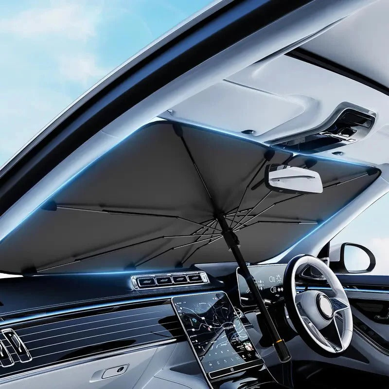 Premium Foldable Windshield Sun Shade Umbrella - Heat Insulation for Cars & Trucks | UV Protection & Easy Storage