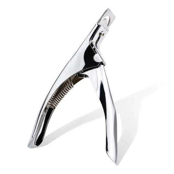 Ergonomic Stainless Steel Acrylic Nail Cutter with Non-Slip Grip - Precision Nail Care Tool