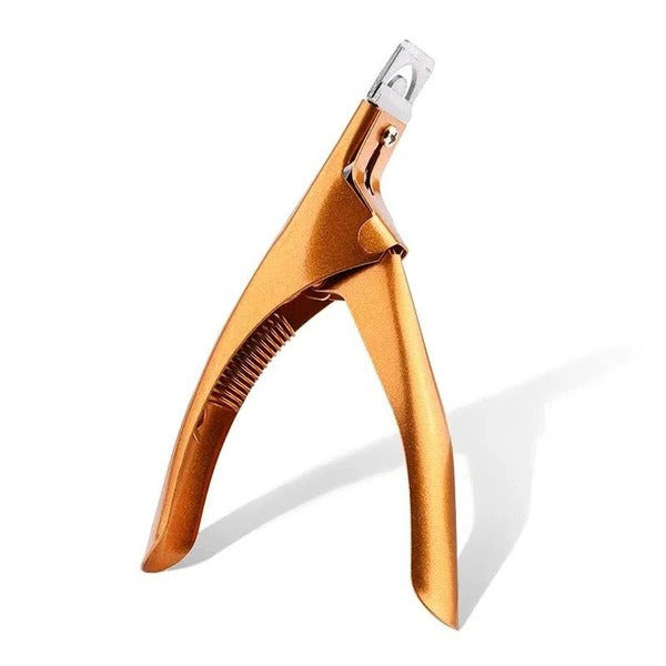 Ergonomic Stainless Steel Acrylic Nail Cutter with Non-Slip Grip - Precision Nail Care Tool