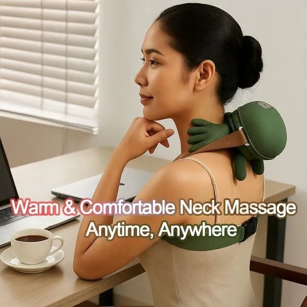 Adjustable Wireless Neck and Shoulder Massager with Customizable Kneading Settings for Ultimate Relaxation