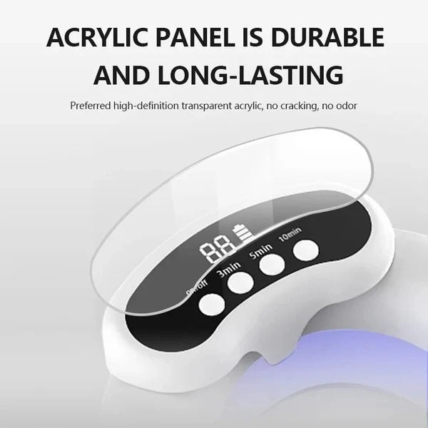 Portable Nail Care Light Device for Fingernails & Toenails - UV LED Nail Dryer for Home & Travel