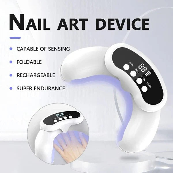 Portable Nail Care Light Device for Fingernails & Toenails - UV LED Nail Dryer for Home & Travel