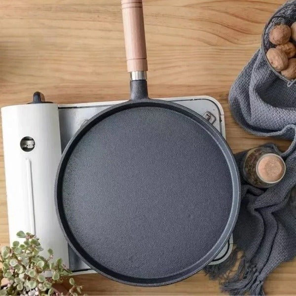 Versatile Cast Iron Griddle Pan for Perfect Pancakes - Compatible with Gas & Induction Cooktops
