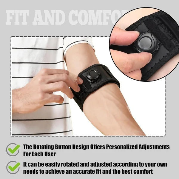 Adjustable Compression Elbow Brace with Dial - Ultimate Support & Comfort for Pain Relief