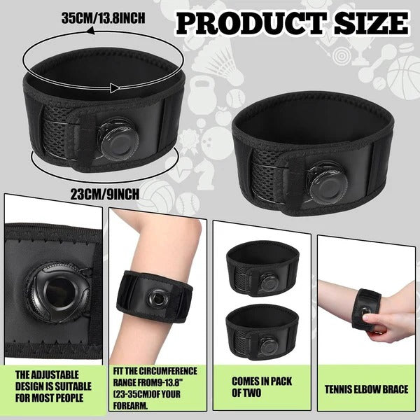 Adjustable Compression Elbow Brace with Dial - Ultimate Support & Comfort for Pain Relief