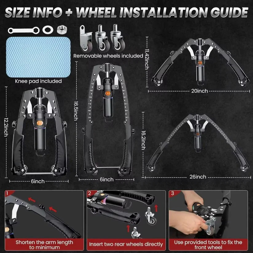Hydraulic Resistance Arm & Chest Trainer - Home Gym Workout Equipment for Strength Training & Muscle Building