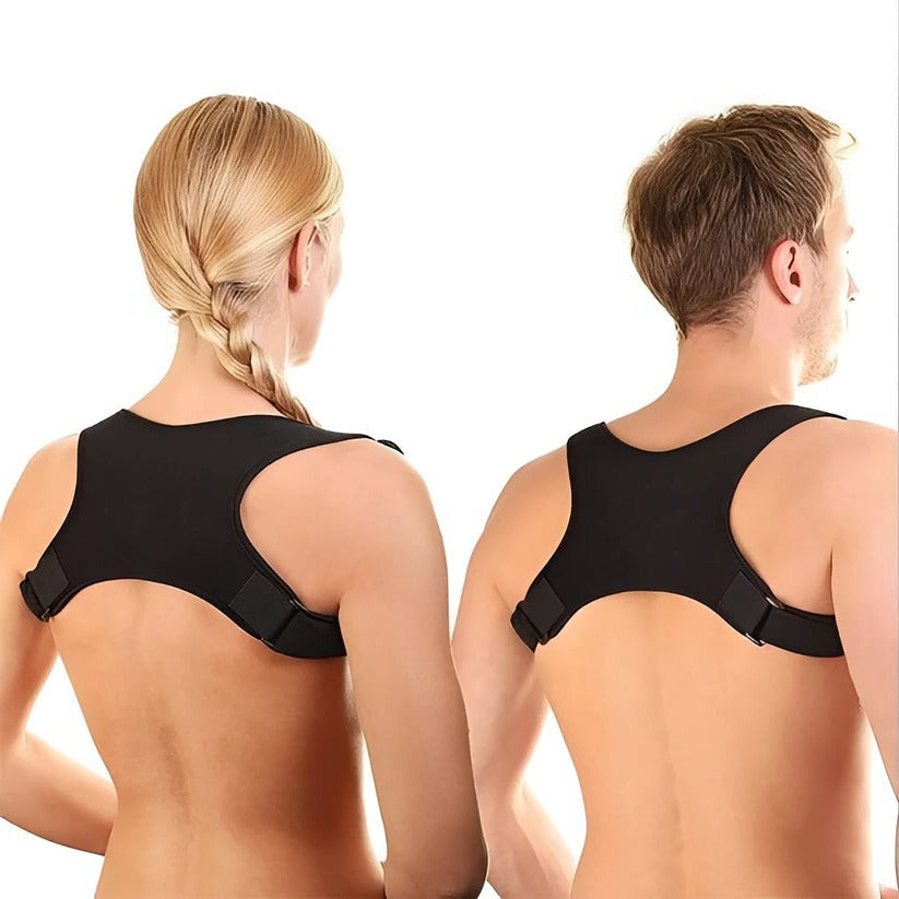Adjustable Posture Corrector Back Brace with Shoulder Straps for Spine Support and Comfort