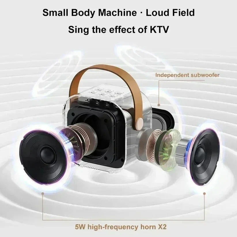 Portable Wireless Karaoke Machine with Built-in Microphone & Bluetooth Connectivity – Perfect for Parties and Events