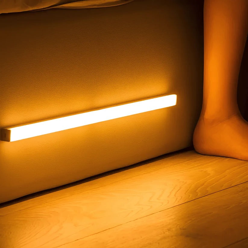 Motion-Activated Warm Glow LED Strip Lights for Indoor Ambiance - Flexible, Energy-Efficient Lighting Solution