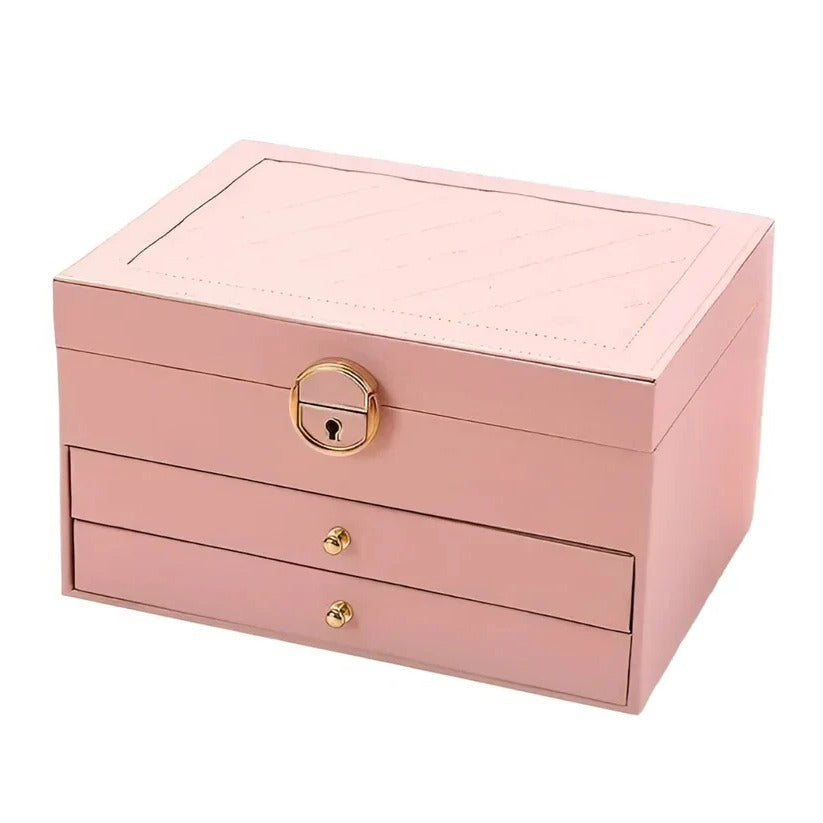 Elegant Tiered Jewelry Display Box with Multi-Compartment Storage for Organized Accessories