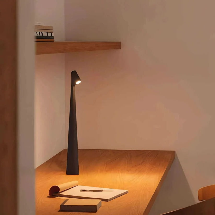 Dimmable USB Rechargeable Aluminum Desk Lamp - Portable & Stylish with Adjustable Brightness