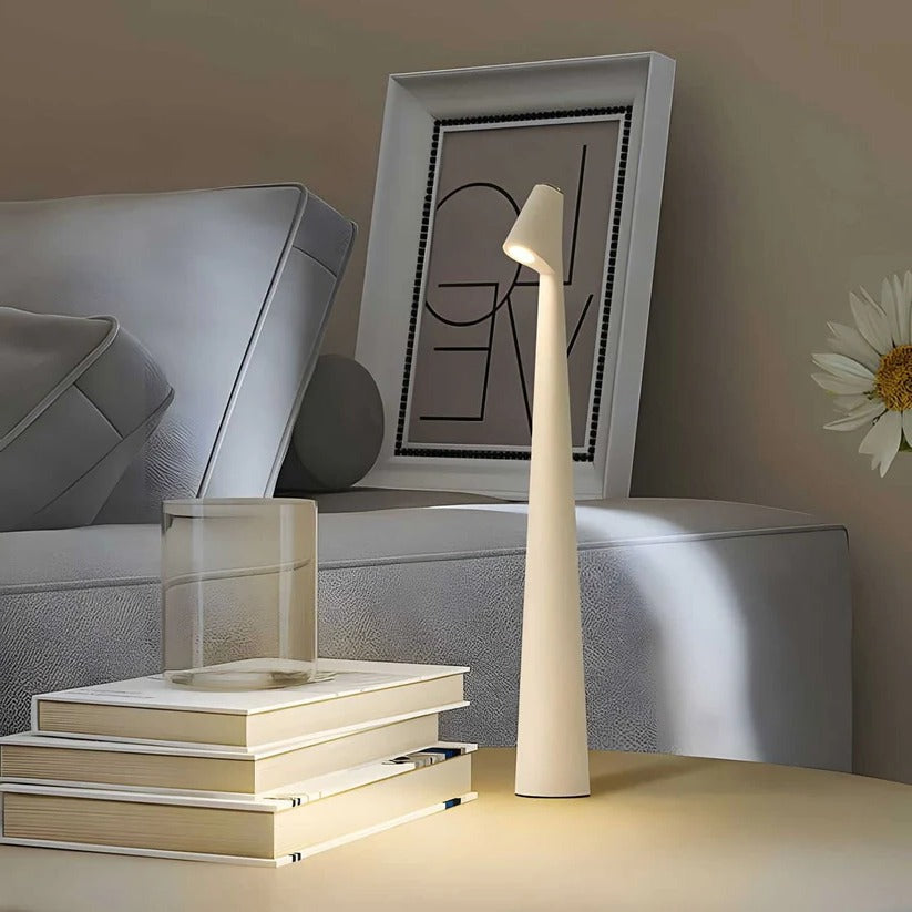 Dimmable USB Rechargeable Aluminum Desk Lamp - Portable & Stylish with Adjustable Brightness