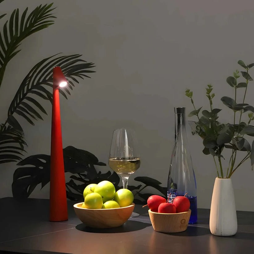 Dimmable USB Rechargeable Aluminum Desk Lamp - Portable & Stylish with Adjustable Brightness