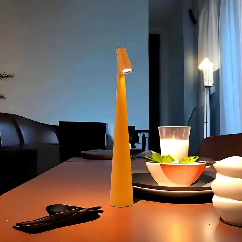 Dimmable USB Rechargeable Aluminum Desk Lamp - Portable & Stylish with Adjustable Brightness