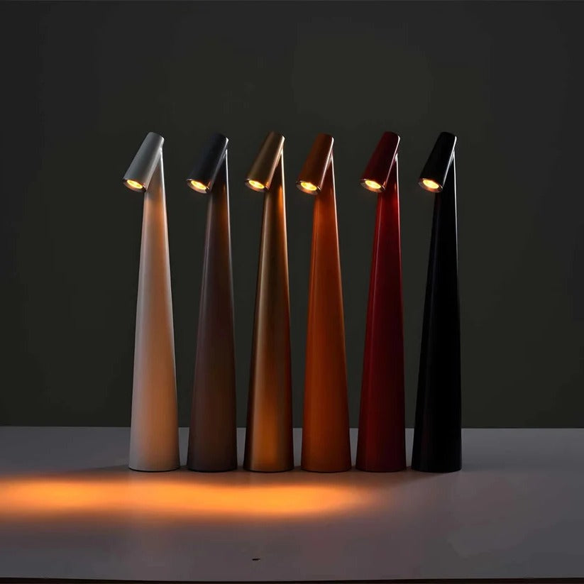 Dimmable USB Rechargeable Aluminum Desk Lamp - Portable & Stylish with Adjustable Brightness