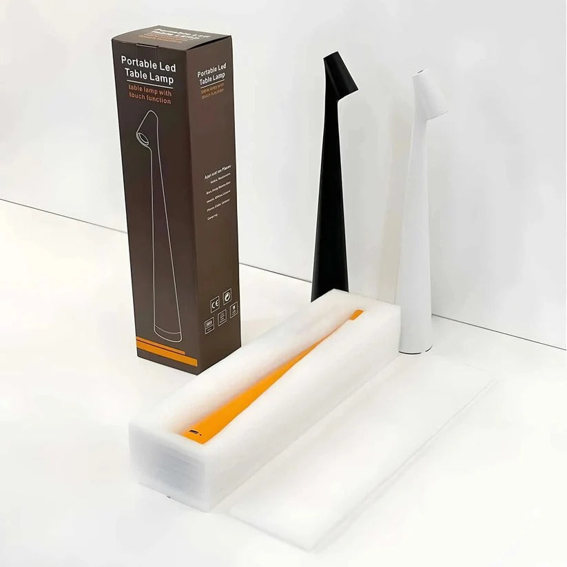 Dimmable USB Rechargeable Aluminum Desk Lamp - Portable & Stylish with Adjustable Brightness