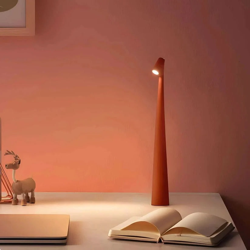Dimmable USB Rechargeable Aluminum Desk Lamp - Portable & Stylish with Adjustable Brightness