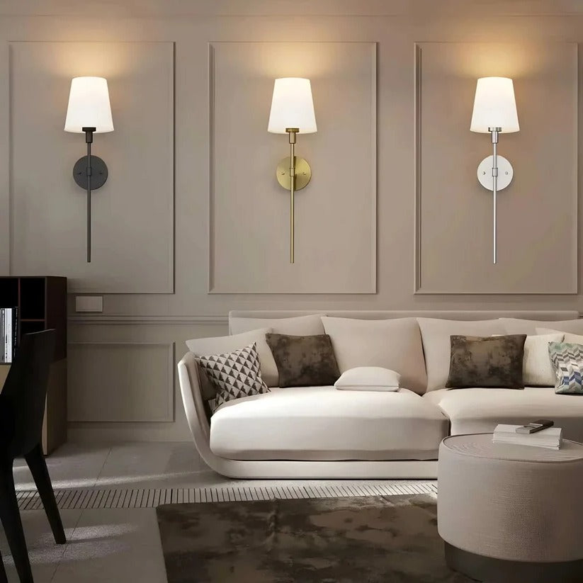 Set of 2 Cordless Battery-Powered Wall Sconces - Easy Mounting Design for Effortless Home Decor