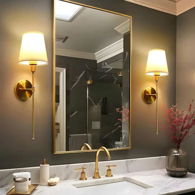 Set of 2 Cordless Battery-Powered Wall Sconces - Easy Mounting Design for Effortless Home Decor