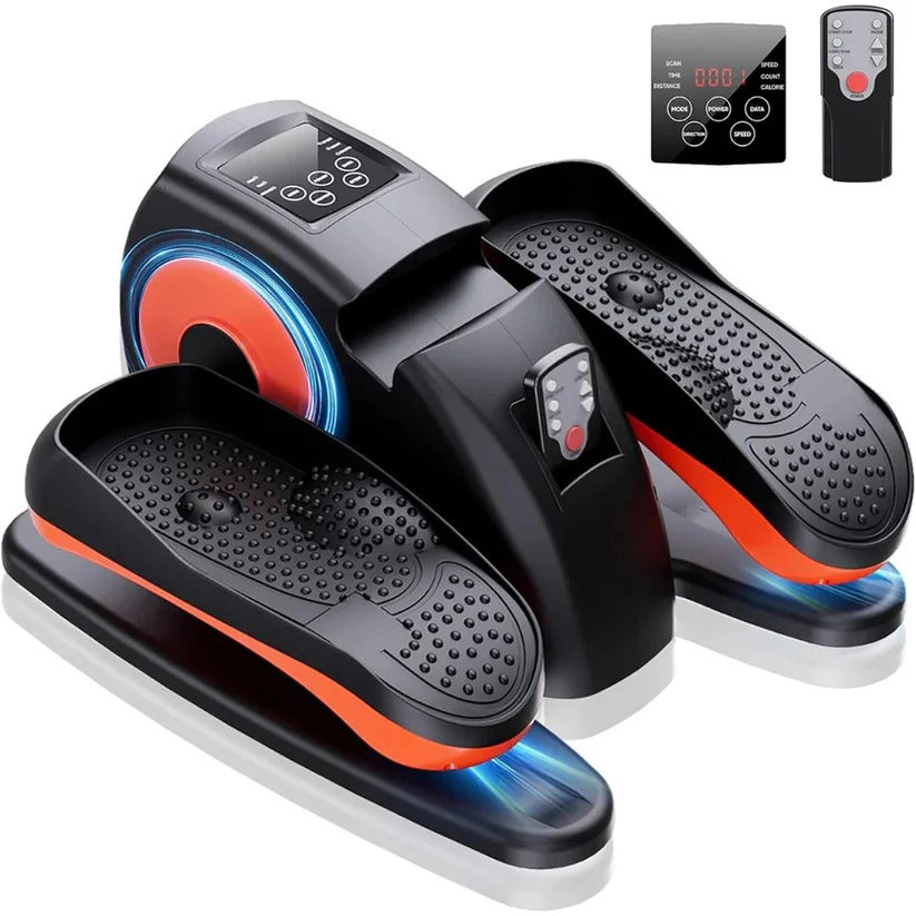 Compact Under Desk Pedal Exerciser with LCD Display & Remote Control - Portable Fitness Equipment for Home & Office Workouts