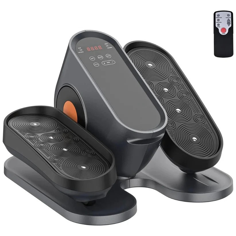 Compact Under Desk Pedal Exerciser with LCD Display & Remote Control - Portable Fitness Equipment for Home & Office Workouts