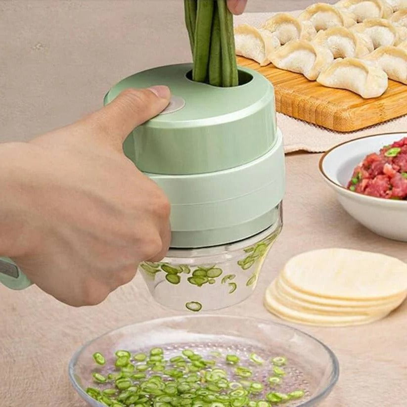 Electric Vegetable Dicer & Chopper - One-Button Control with Versatile Prep Blades for Effortless Meal Prep