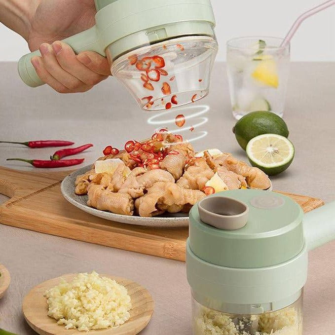 Electric Vegetable Dicer & Chopper - One-Button Control with Versatile Prep Blades for Effortless Meal Prep