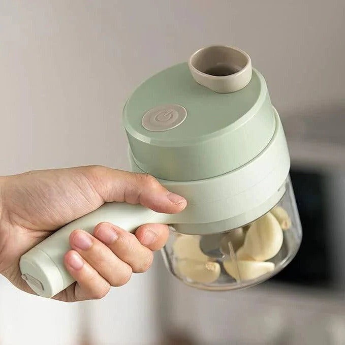 Electric Vegetable Dicer & Chopper - One-Button Control with Versatile Prep Blades for Effortless Meal Prep