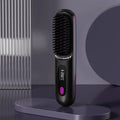 Portable USB Hair Straightener with LCD Display & Adjustable Heat Settings - Travel-Friendly Design