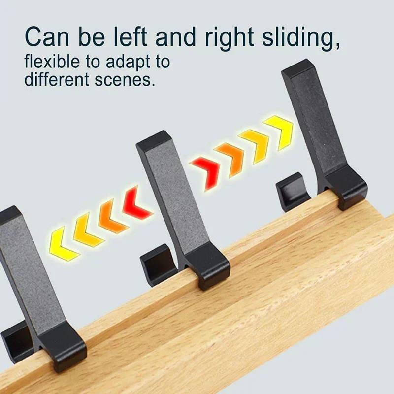 Wall Mounted Coat Rack with 5 Adjustable Double Hooks - Stylish and Space-Saving Organizer for Entryway, Hallway, or Mudroom