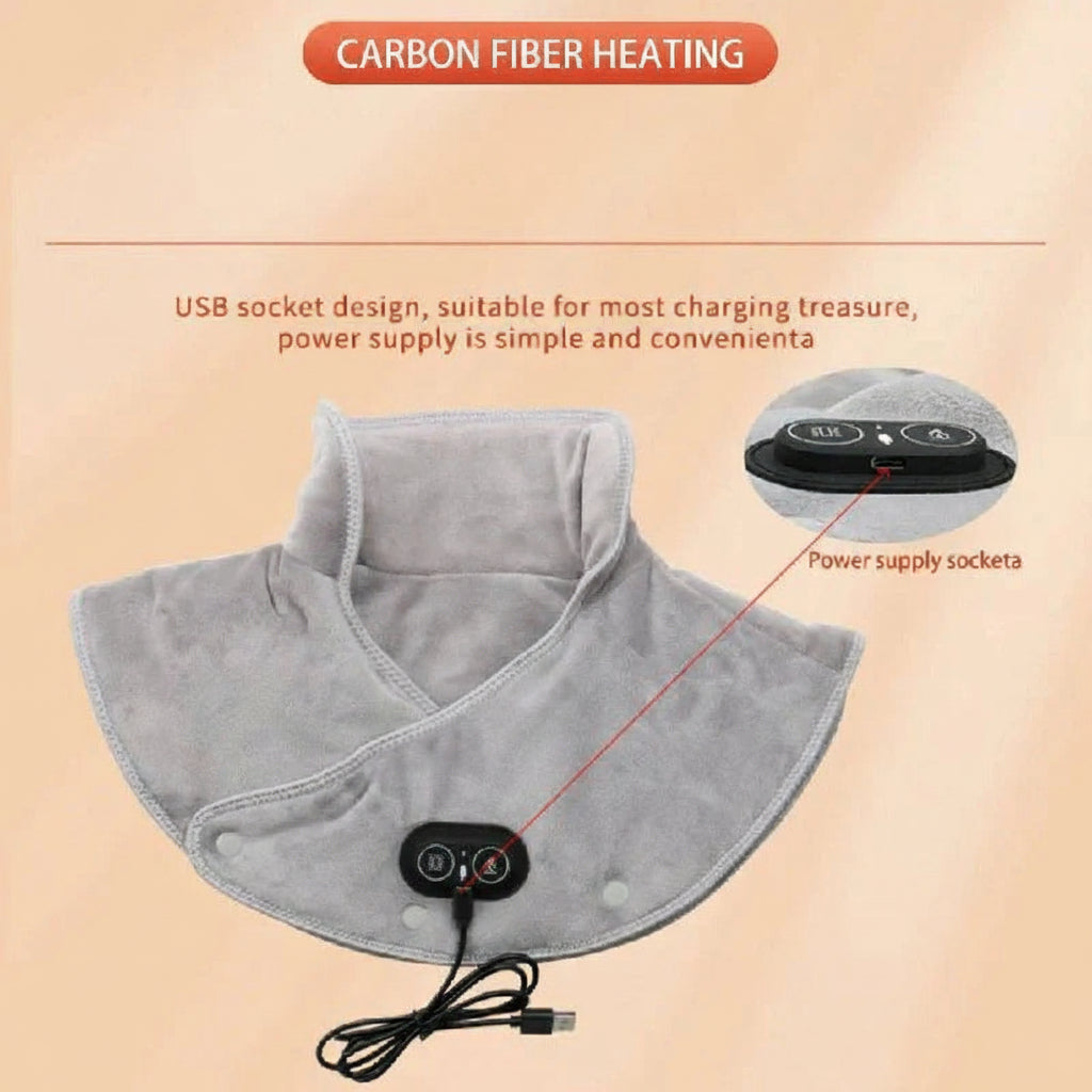 Electric Neck & Shoulder Heating Wrap - 3 Heat Settings & Auto Shut-Off Timer for Ultimate Comfort