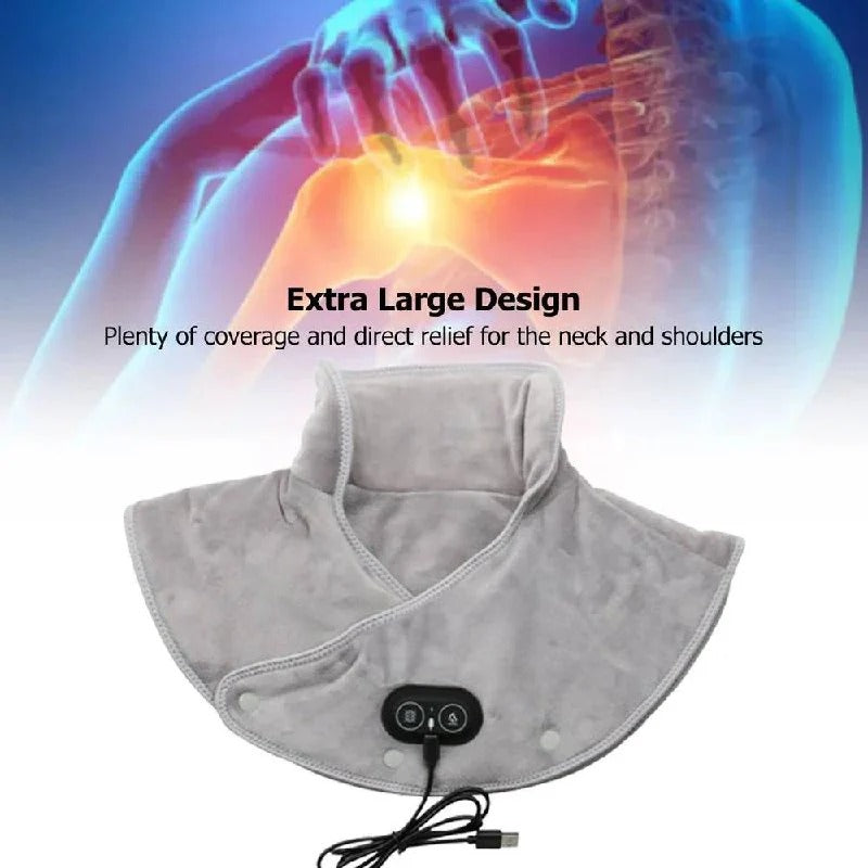 Electric Neck & Shoulder Heating Wrap - 3 Heat Settings & Auto Shut-Off Timer for Ultimate Comfort