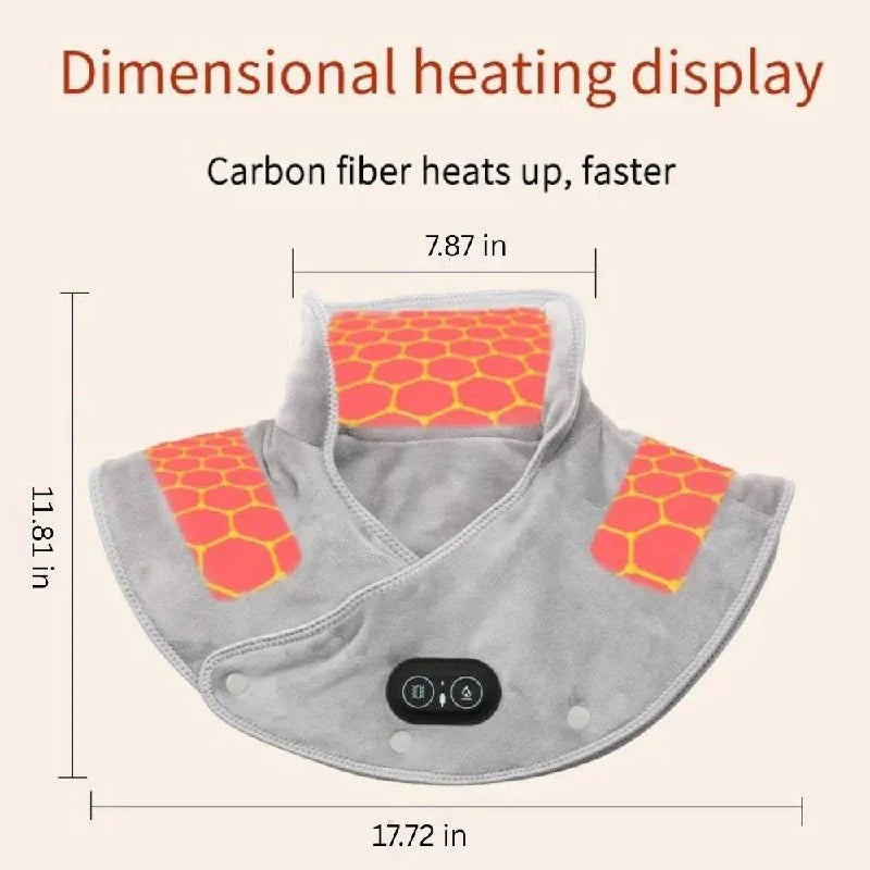 Electric Neck & Shoulder Heating Wrap - 3 Heat Settings & Auto Shut-Off Timer for Ultimate Comfort