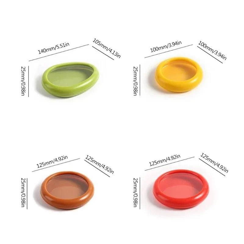 Premium Silicone Food Storage Covers - Airtight Seal Set for Freshness & Versatility