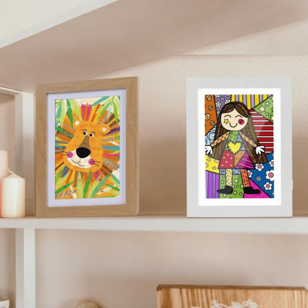 Large Capacity Rotating Art Display Frame for Kids' Artwork - Holds 150 Masterpieces | Perfect for Home or Classroom