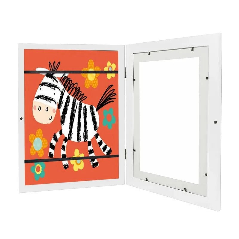 Large Capacity Rotating Art Display Frame for Kids' Artwork - Holds 150 Masterpieces | Perfect for Home or Classroom