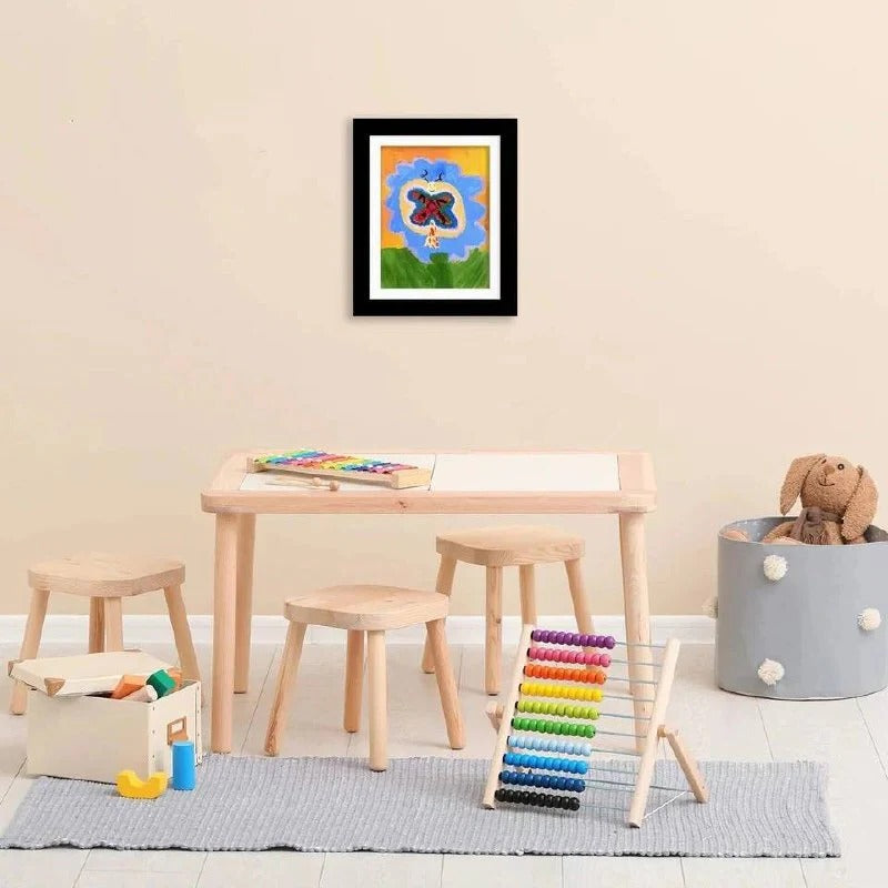Large Capacity Rotating Art Display Frame for Kids' Artwork - Holds 150 Masterpieces | Perfect for Home or Classroom