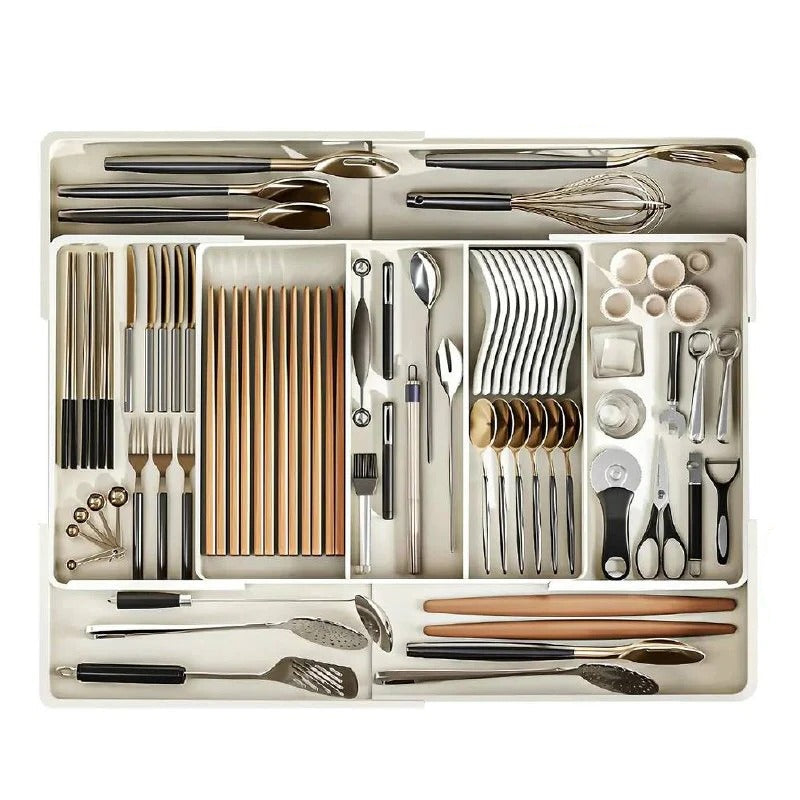 Adjustable Expandable Compartment Divider Set for Organized Drawer Storage - Perfect for Kitchen, Office & Craft Supplies