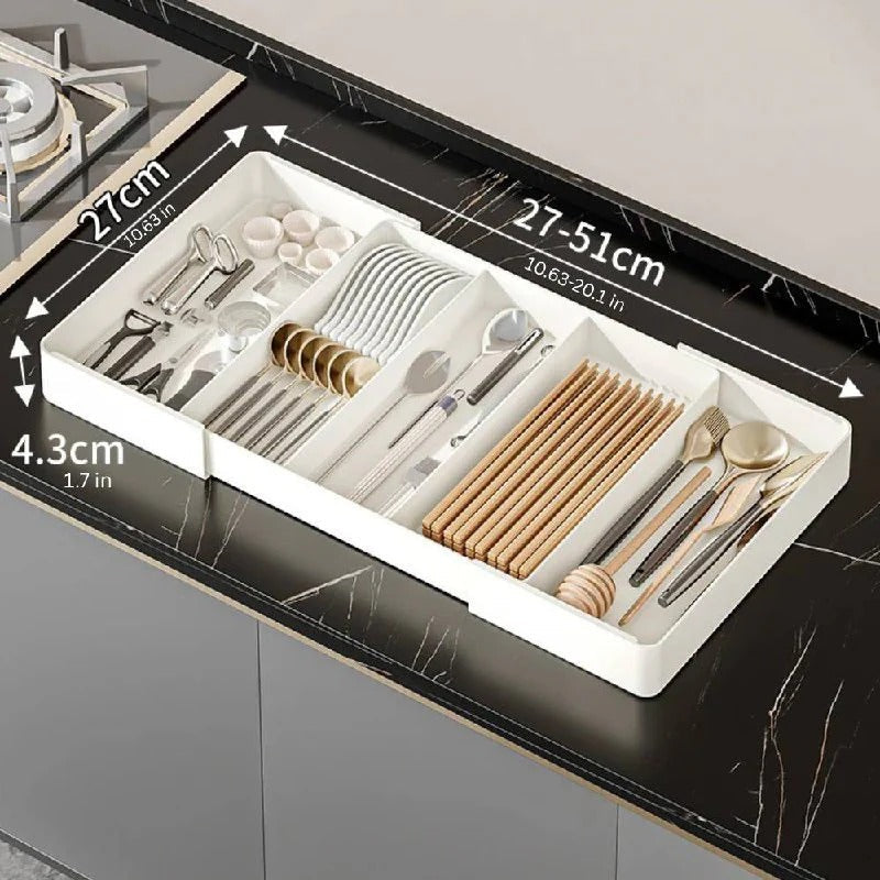 Adjustable Expandable Compartment Divider Set for Organized Drawer Storage - Perfect for Kitchen, Office & Craft Supplies