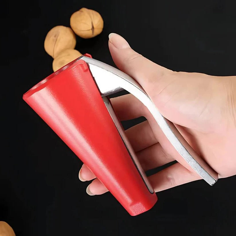 Ergonomic Stainless Steel Nut Cracker Tool with Comfortable Grip Handle – Durable and Easy to Use for All Nut Types