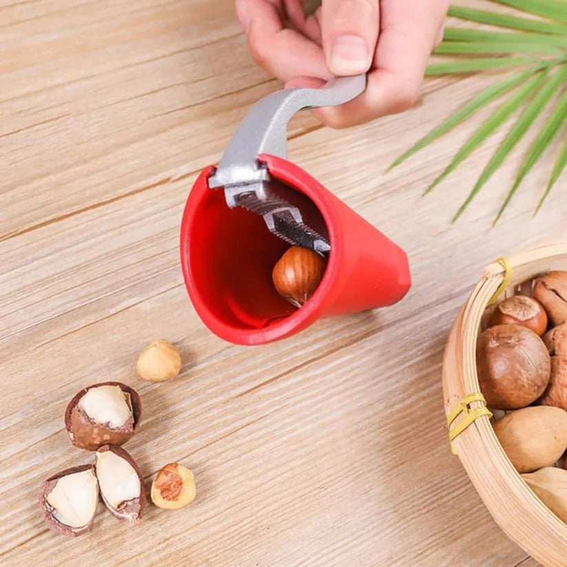 Ergonomic Stainless Steel Nut Cracker Tool with Comfortable Grip Handle – Durable and Easy to Use for All Nut Types