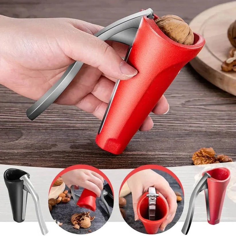 Ergonomic Stainless Steel Nut Cracker Tool with Comfortable Grip Handle – Durable and Easy to Use for All Nut Types