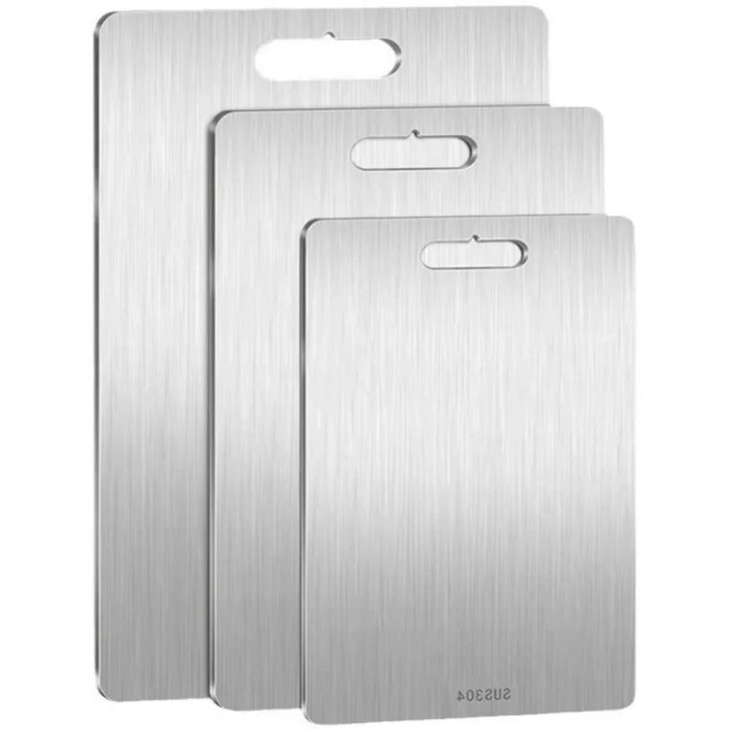 Premium Titanium Coated Cutting Board - Non-Slip Base & Juice Groove for Effortless Food Prep